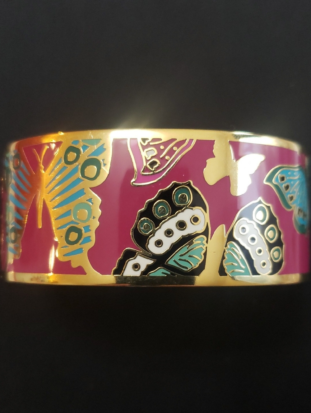 Johnny Was Enamel Butterfly Cuff Bracelet.